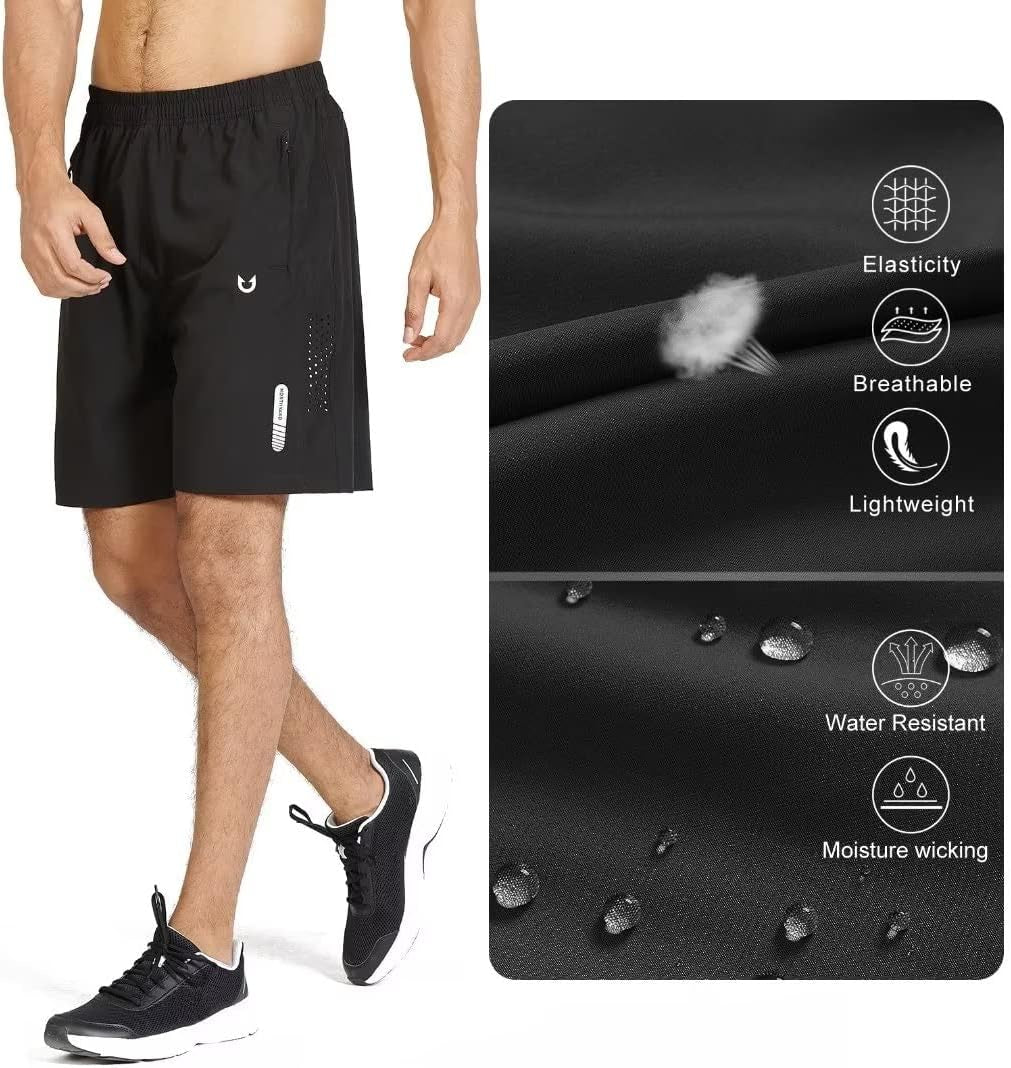 Men'S Athletic Running Shorts Quick Dry Workout Shorts 7"/ 5"/ 9" Lightweight Sports Gym Basketball Tennis Hiking