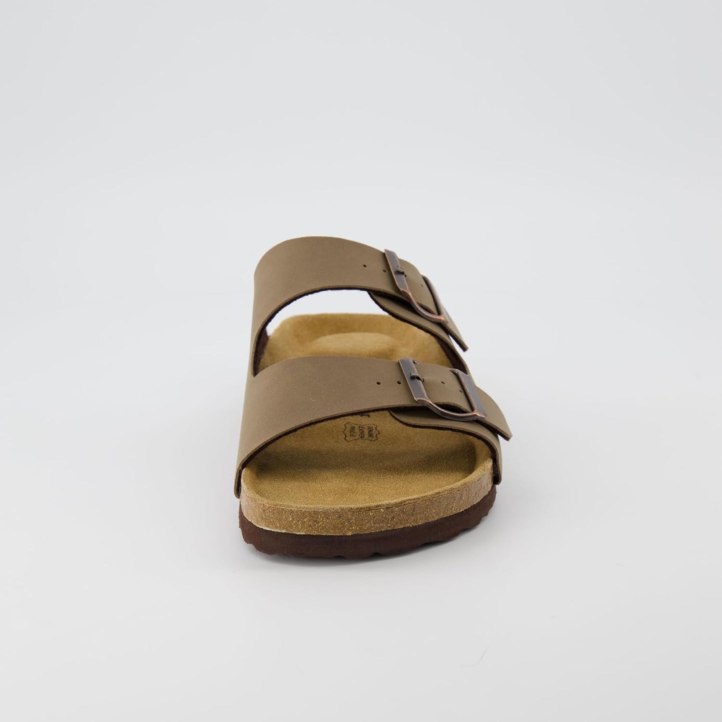 Lane Cork Footbed Mens Sandals, Adjustable Buckle Comfort Slides for Men, Genuine Leather Insole Summer Sandals Men Footwear