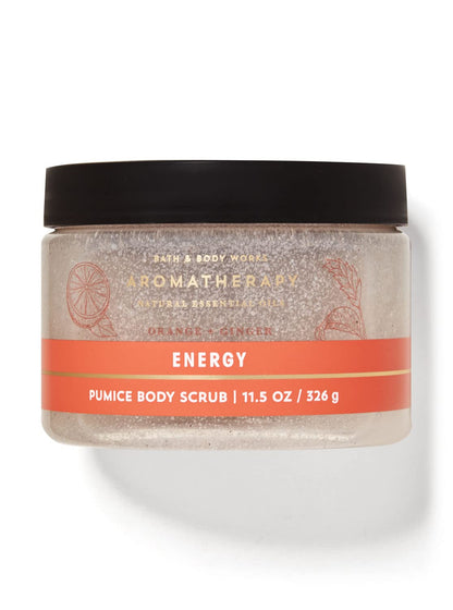 Aromatherapy ENERGY ORANGE + GINGER Pumice Body Scrub - Lot of 2 - Full Size