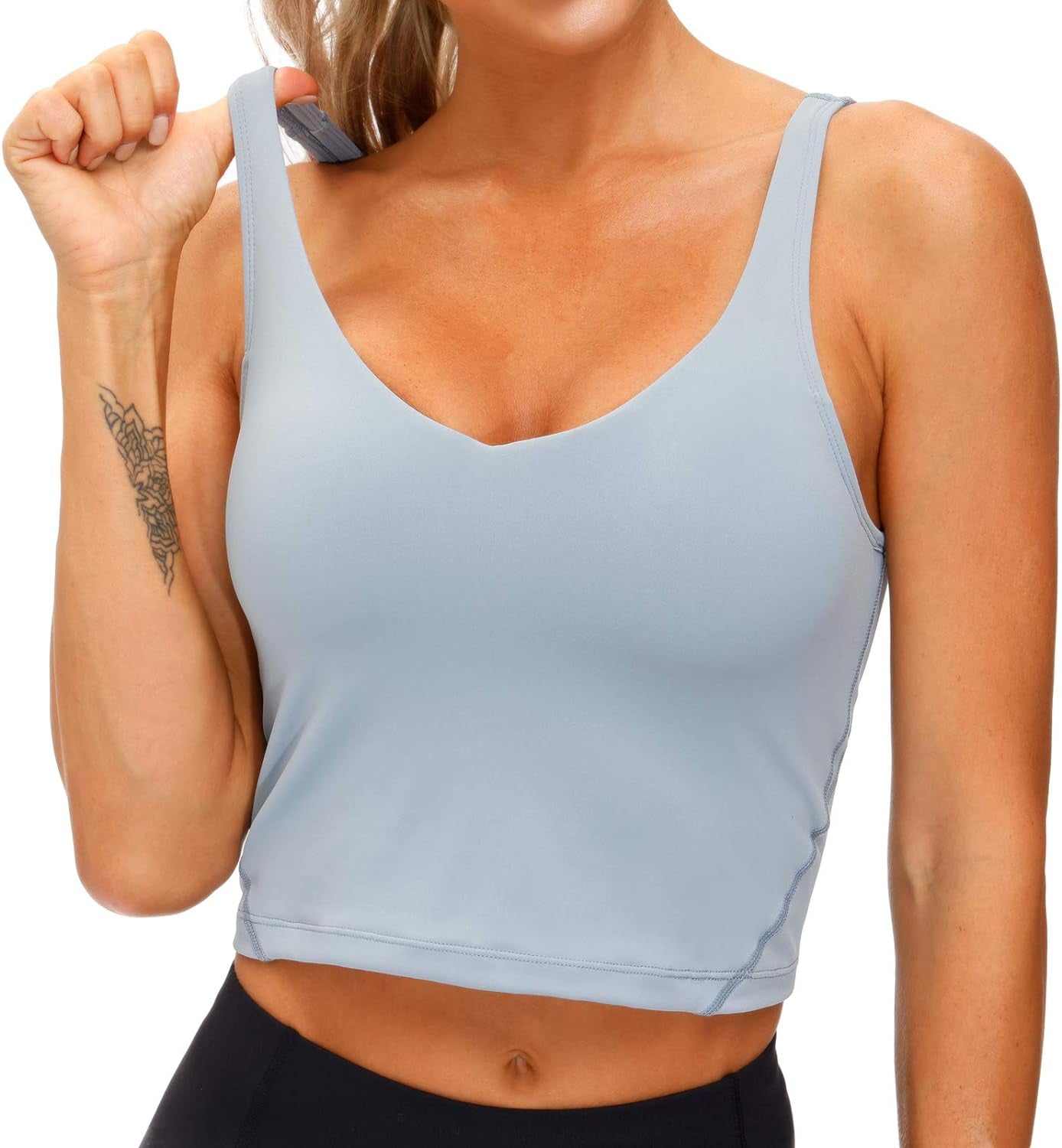 Womens' Sports Bra Longline Wirefree Padded with Medium Support