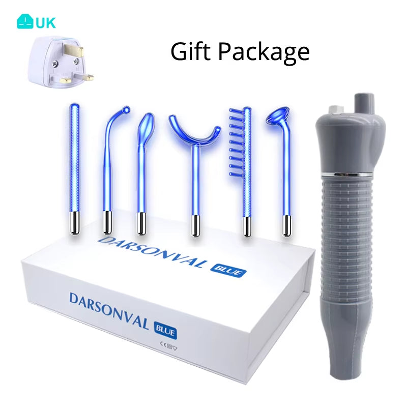 Apparatus High Frequency Facial Machine for Hair Face anti Aging Therapy Acne Tool Fusion Neon+Argon Wands Skin Beauty