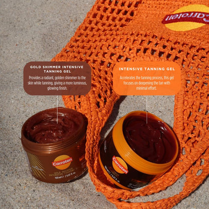 Intensive Tanning Gel | Browning Tan Accelerator | Non-Greasy, Water-Resistant with Carrot and Coconut Oil | Vitamin a & E for Moisture & Hydration | Made in Greece | 5 Fl Oz