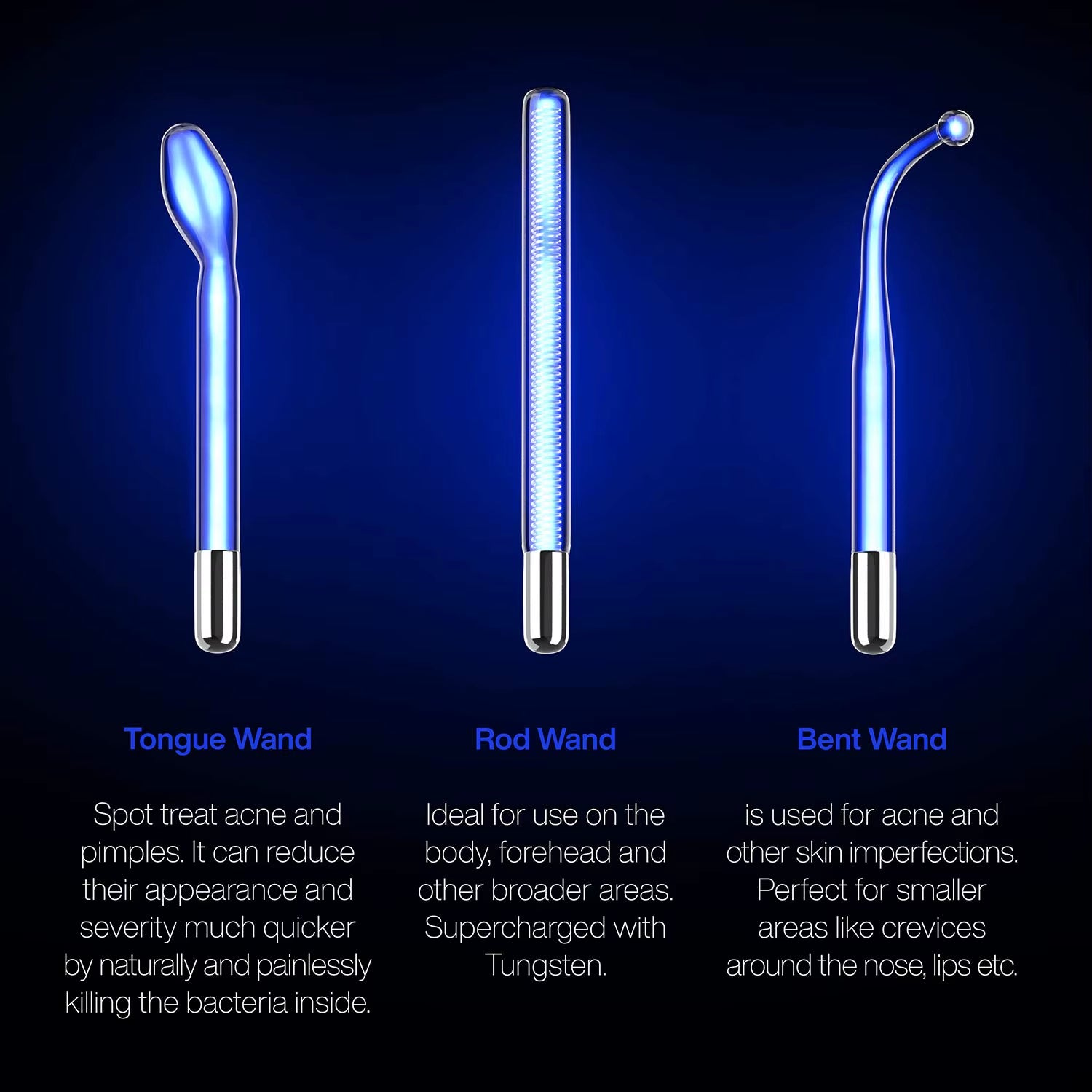 Apparatus High Frequency Facial Machine for Hair Face anti Aging Therapy Acne Tool Fusion Neon+Argon Wands Skin Beauty