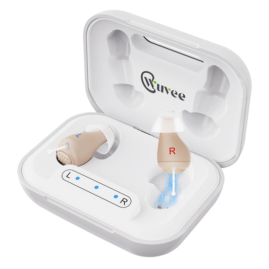 OTC Hearing Aids for Seniors, Rechargeable Hearing Aid Amplifiers Devices with Noise Cancelling Clear Sound, Superior Sound Quality for Adults Women Men Hearing Loss, Auto On/Off