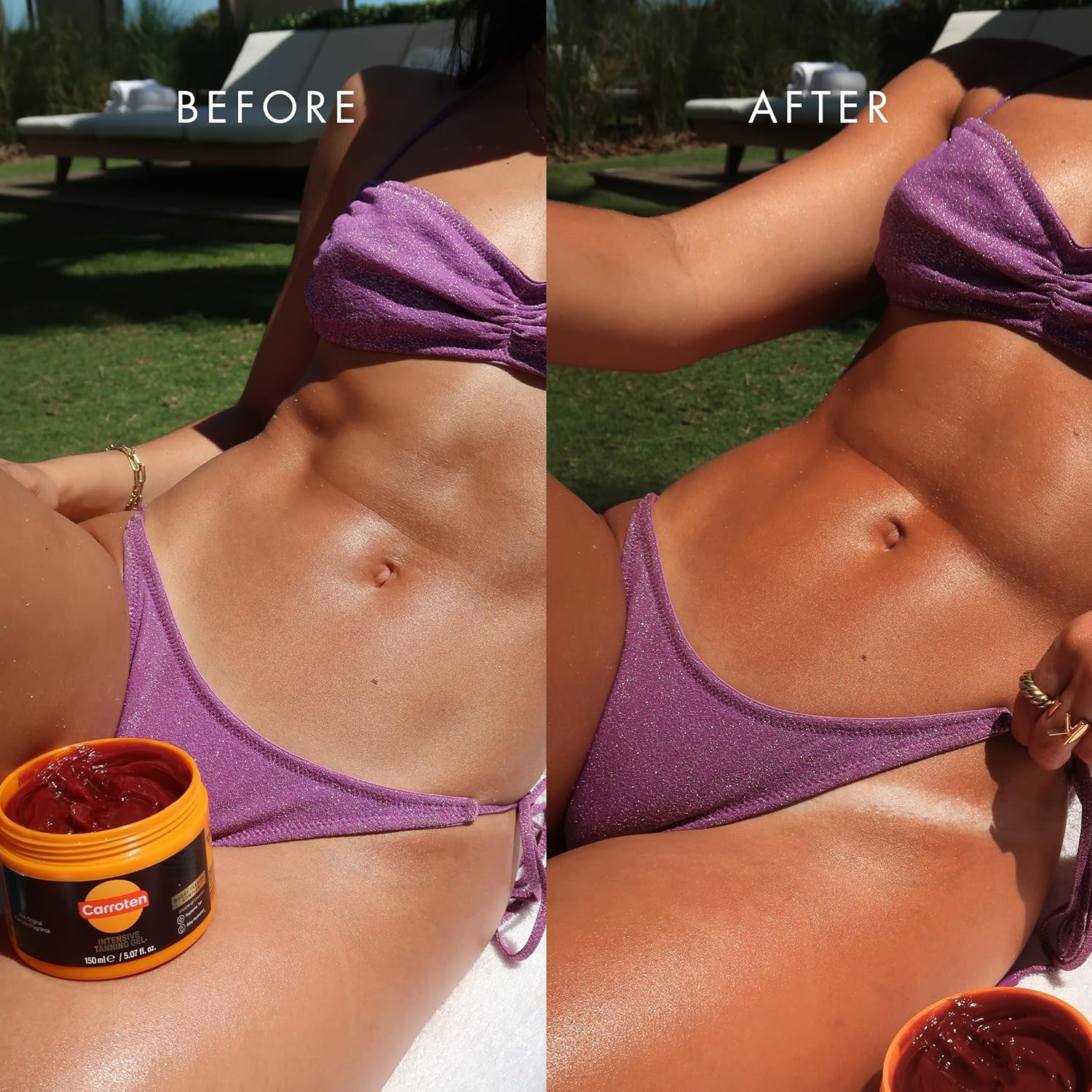 Intensive Tanning Gel | Browning Tan Accelerator | Non-Greasy, Water-Resistant with Carrot and Coconut Oil | Vitamin a & E for Moisture & Hydration | Made in Greece | 5 Fl Oz