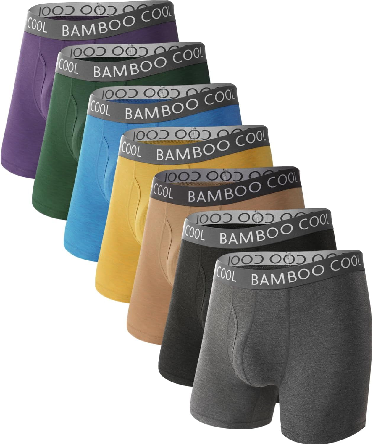 Men'S Ultra Comfortsoft Underwear, Moisture Wicking & Breathable No Ride up Boxer Briefs with Fly, Multipack