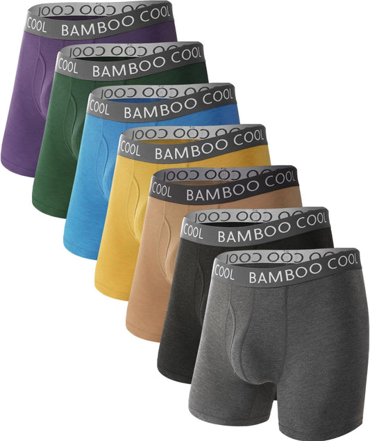 Men'S Ultra Comfortsoft Underwear, Moisture Wicking & Breathable No Ride up Boxer Briefs with Fly, Multipack