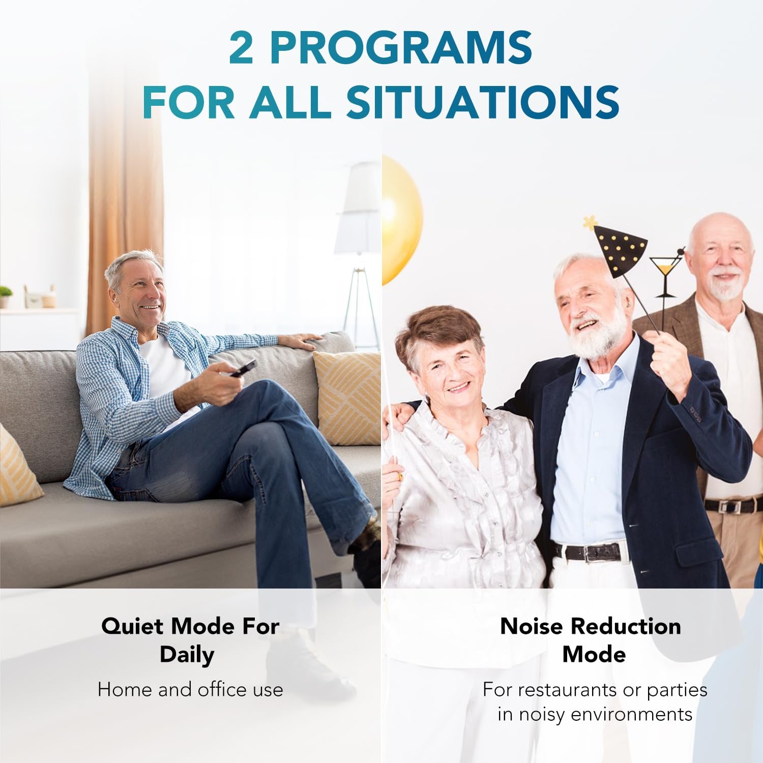 OTC Hearing Aids for Seniors, Rechargeable Hearing Aid Amplifiers Devices with Noise Cancelling Clear Sound, Superior Sound Quality for Adults Women Men Hearing Loss, Auto On/Off