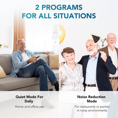 OTC Hearing Aids for Seniors, Rechargeable Hearing Aid Amplifiers Devices with Noise Cancelling Clear Sound, Superior Sound Quality for Adults Women Men Hearing Loss, Auto On/Off